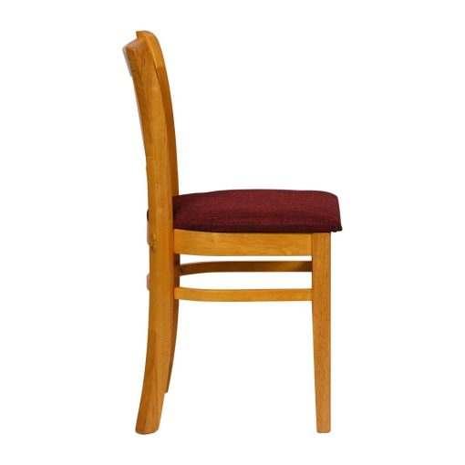 Turin Dining Table with 4 Manhattan Dining Chairs Soft Oak with Shetland Scarlett (JA214)