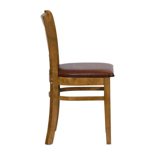 Turin Dining Table with 4 Manhattan Chairs in Weathered Oak with Bison Espresso (JA216)