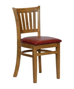 Turin Dining Table with 4 Manhattan Dining Chairs Weathered Oak with Bison Bordeaux (JA219)