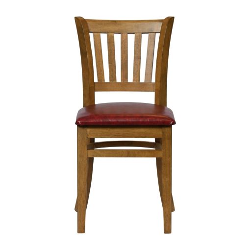 Turin Dining Table with 4 Manhattan Dining Chairs Weathered Oak with Bison Bordeaux (JA219)