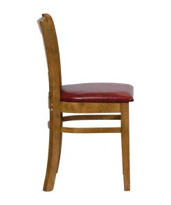 Turin Dining Table with 4 Manhattan Dining Chairs Weathered Oak with Bison Bordeaux (JA219)