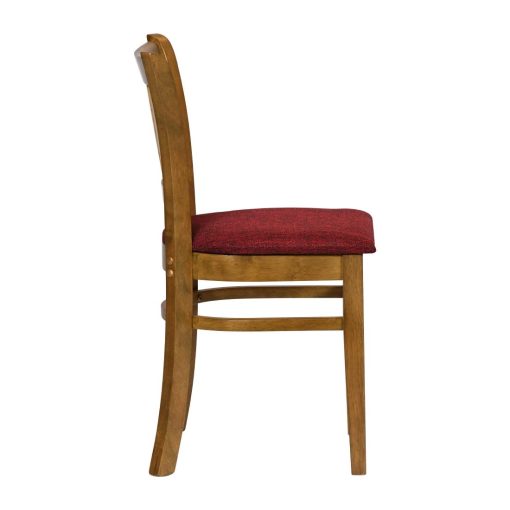 Turin Dining Table with 4 Manhattan Chairs Weathered Oak with Shetland Scarlett (JA222)