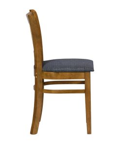 Turin Dining Table with 4 Manhattan Chairs in Weathered Oak with Shetland Sea (JA223)