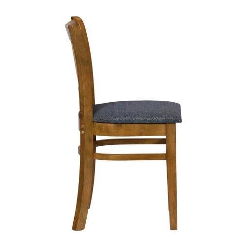 Turin Dining Table with 4 Manhattan Chairs in Weathered Oak with Shetland Sea (JA223)