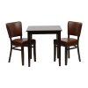 Pimlico Dining Table with 2 Oregon Chairs Set in Dark Walnut and Bison Espresso (JA225)