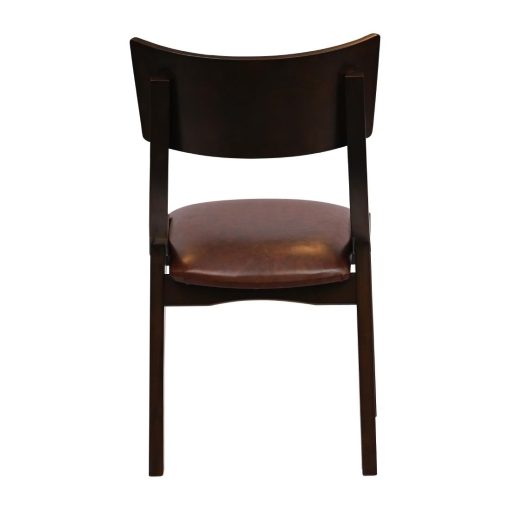 Chelsea Dining Chairs in Dark Walnut with Bison Espresso Seats 6 Pack (JA240)