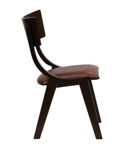 Chelsea Dining Chairs in Dark Walnut with Bison Espresso Seats 6 Pack (JA240)