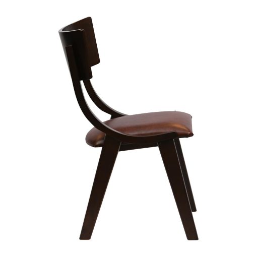 Chelsea Dining Chairs in Dark Walnut with Bison Espresso Seats 6 Pack (JA240)
