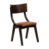 Chelsea Dining Chairs in Dark Walnut with Bison Tan Seats 6 Pack (JA241)