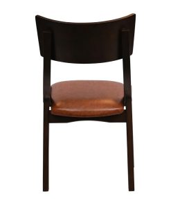 Chelsea Dining Chairs in Dark Walnut with Bison Tan Seats 6 Pack (JA241)