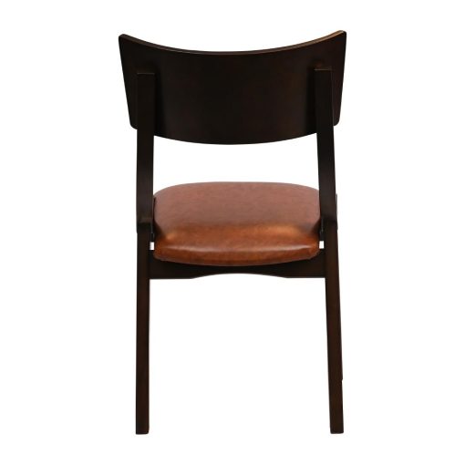Chelsea Dining Chairs in Dark Walnut with Bison Tan Seats 6 Pack (JA241)