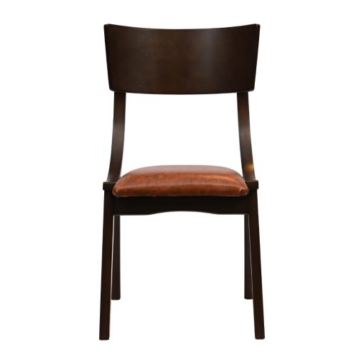 Chelsea Dining Chairs in Dark Walnut with Bison Tan Seats 6 Pack (JA241)