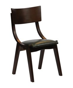 Chelsea Dining Chairs in Dark Walnut with Bison Cedar Seats 6 Pack (JA242)