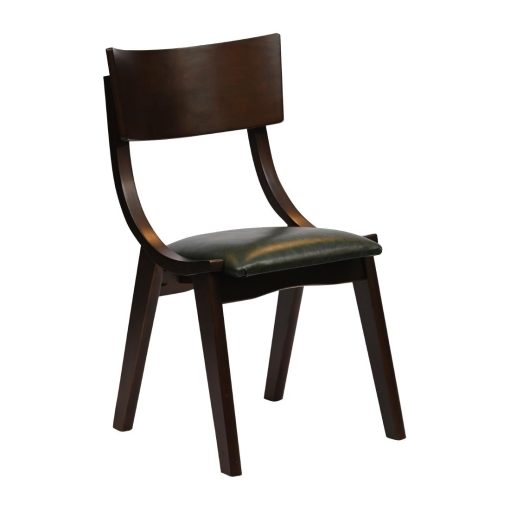 Chelsea Dining Chairs in Dark Walnut with Bison Cedar Seats 6 Pack (JA242)