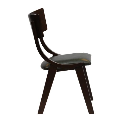 Chelsea Dining Chairs in Dark Walnut with Bison Cedar Seats 6 Pack (JA242)