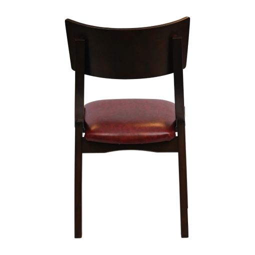 Chelsea Dining Chairs in Dark Walnut with Bison Bordeaux Seats 6 Pack (JA243)