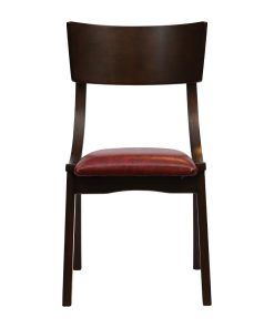 Chelsea Dining Chairs in Dark Walnut with Bison Bordeaux Seats 6 Pack (JA243)