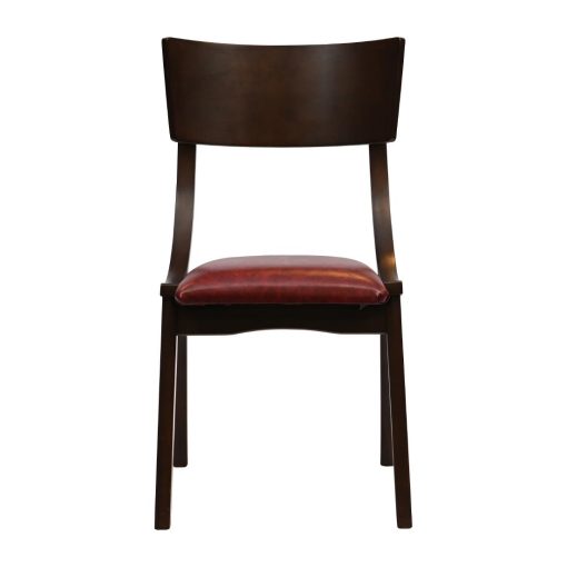 Chelsea Dining Chairs in Dark Walnut with Bison Bordeaux Seats 6 Pack (JA243)