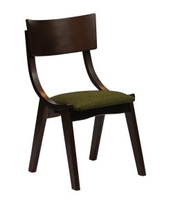 Chelsea Dining Chairs in Dark Walnut with Shetland Forest Seats 6 Pack (JA244)