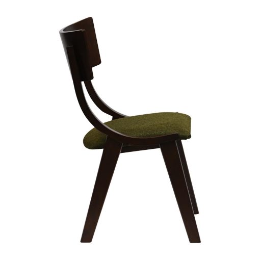 Chelsea Dining Chairs in Dark Walnut with Shetland Forest Seats 6 Pack (JA244)