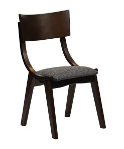 Chelsea Dining Chairs in Dark Walnut with Shetland Smoke Seats 6 Pack (JA245)