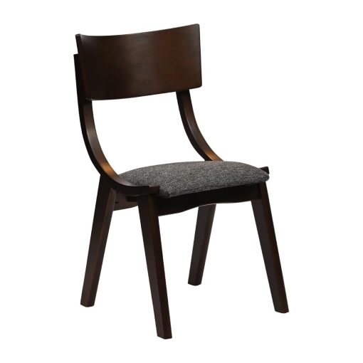 Chelsea Dining Chairs in Dark Walnut with Shetland Smoke Seats 6 Pack (JA245)