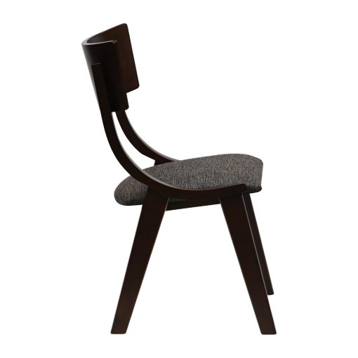 Chelsea Dining Chairs in Dark Walnut with Shetland Smoke Seats 6 Pack (JA245)