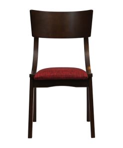 Chelsea Dining Chairs in Dark Walnut with Shetland Scarlett Seats 6 Pack (JA246)