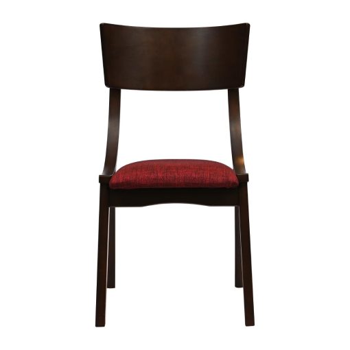 Chelsea Dining Chairs in Dark Walnut with Shetland Scarlett Seats 6 Pack (JA246)