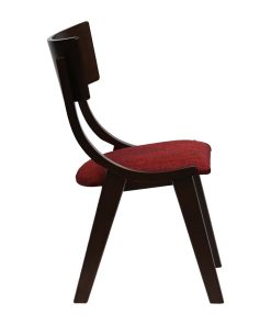 Chelsea Dining Chairs in Dark Walnut with Shetland Scarlett Seats 6 Pack (JA246)