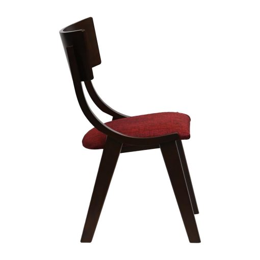 Chelsea Dining Chairs in Dark Walnut with Shetland Scarlett Seats 6 Pack (JA246)