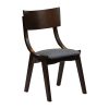 Chelsea Dining Chairs in Dark Walnut with Shetland Sea Seats 6 Pack (JA247)
