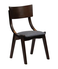 Chelsea Dining Chairs in Dark Walnut with Shetland Sea Seats 6 Pack (JA247)