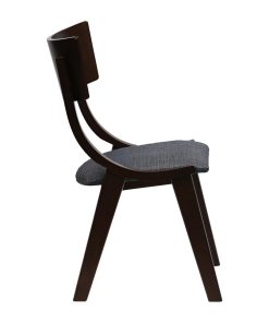 Chelsea Dining Chairs in Dark Walnut with Shetland Sea Seats 6 Pack (JA247)