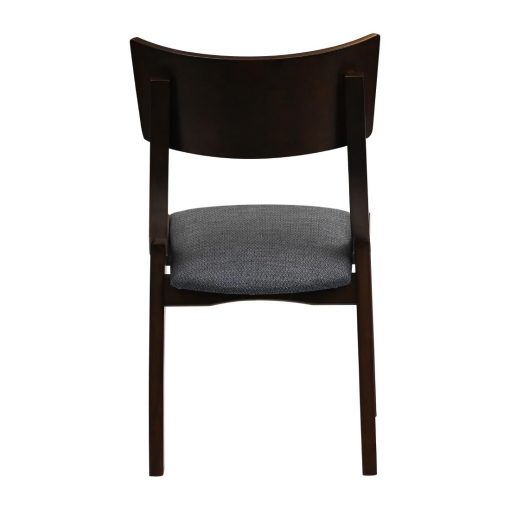 Chelsea Dining Chairs in Dark Walnut with Shetland Sea Seats 6 Pack (JA247)