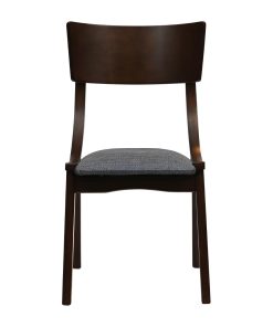Chelsea Dining Chairs in Dark Walnut with Shetland Sea Seats 6 Pack (JA247)