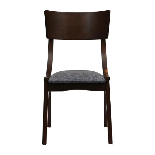 Chelsea Dining Chairs in Dark Walnut with Shetland Sea Seats 6 Pack (JA247)