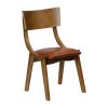 Chelsea Dining Chairs in Weathered Oak with Bison Tan Seats 6 Pack (JA249)