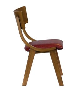Chelsea Dining Chairs in Weathered Oak with Bison Bordeaux Seats 6 Pack (JA251)