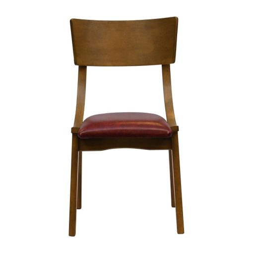 Chelsea Dining Chairs in Weathered Oak with Bison Bordeaux Seats 6 Pack (JA251)