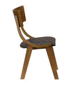 Chelsea Dining Chairs in Weathered Oak with Shetland Smoke Seats 6 Pack (JA253)