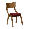 Chelsea Dining Chairs in Weathered Oak with Shetland Scarlett Seats 6 Pack (JA254)