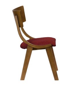 Chelsea Dining Chairs in Weathered Oak with Shetland Scarlett Seats 6 Pack (JA254)