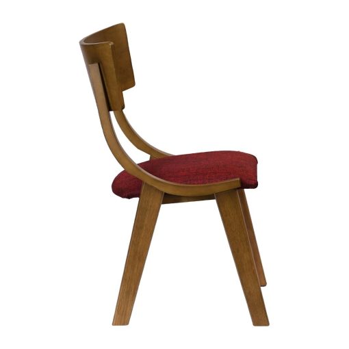 Chelsea Dining Chairs in Weathered Oak with Shetland Scarlett Seats 6 Pack (JA254)