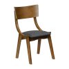 Chelsea Dining Chairs in Weathered Oak with Shetland Sea Seats 6 Pack (JA255)