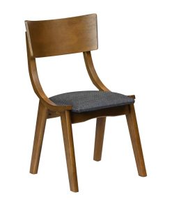 Chelsea Dining Chairs in Weathered Oak with Shetland Sea Seats 6 Pack (JA255)