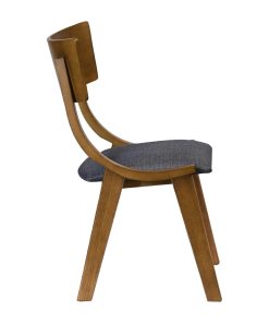 Chelsea Dining Chairs in Weathered Oak with Shetland Sea Seats 6 Pack (JA255)