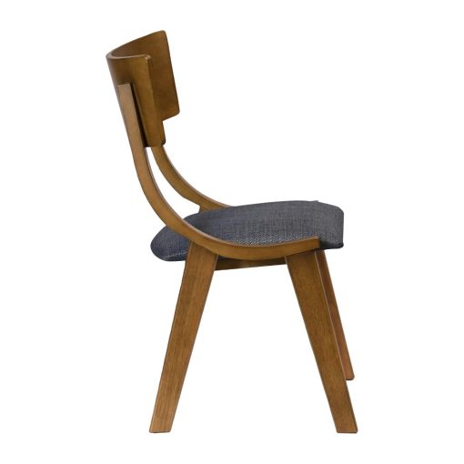 Chelsea Dining Chairs in Weathered Oak with Shetland Sea Seats 6 Pack (JA255)