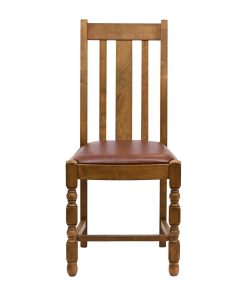 Thame Dining Chair in Weathered Oak with Bison Espresso Seat 6 Pack (JA256)