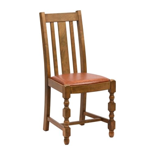 Thame Dining Chair in Weathered Oak with Bison Tan Seat 6 Pack (JA257)
